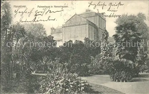 Herrenhausen Hannover Palmengarten Kat. Hannover