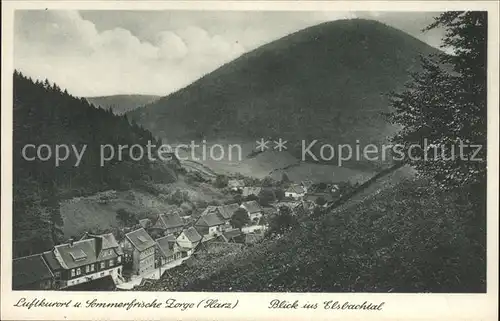 Zorge Blick ins Elsbachtal Luftkurort Sommerfrische Kat. Zorge