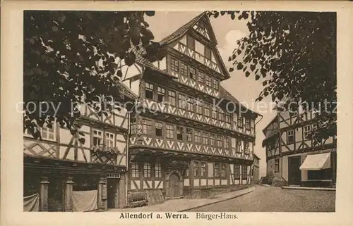 Bad Sooden Allendorf Buergerhaus Fachwerkhaus in Allendorf Kat. Bad Sooden Allendorf