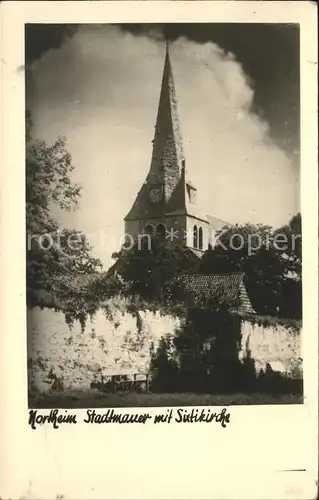 Northeim Stadtmauer mit Sixtikirche Kat. Northeim