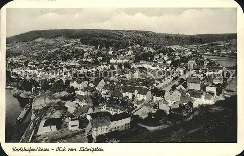 Bad Karlshafen Blick vom Ludwigstein Kat. Bad Karlshafen