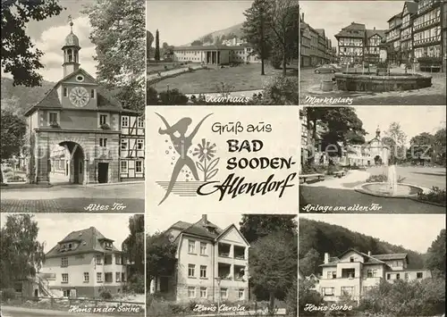 Bad Sooden Allendorf Altes Tor Kurhaus Marktplatz Brunnen Kurhaus Kat. Bad Sooden Allendorf