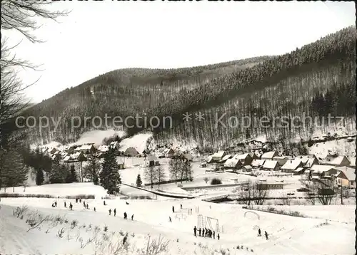 Sieber Teilansicht Luftkurort Skipiste Kat. Herzberg am Harz