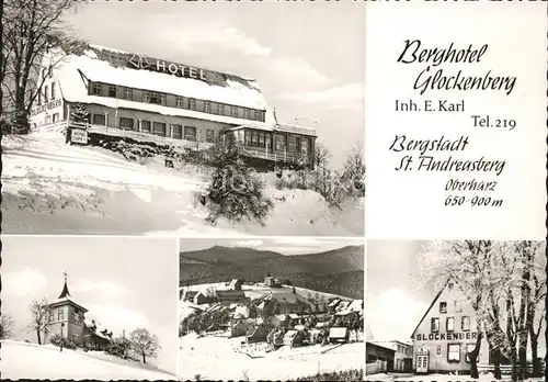 St Andreasberg Harz Berghotel Glockenberg Bergstadt Wintersportplatz Kat. Sankt Andreasberg