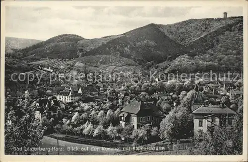 Bad Lauterberg Blick auf den Kummel mit Bismarckturm Kat. Bad Lauterberg im Harz