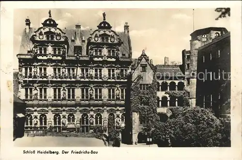Heidelberg Neckar Schloss Heidelberg Friedrichs Bau Kat. Heidelberg