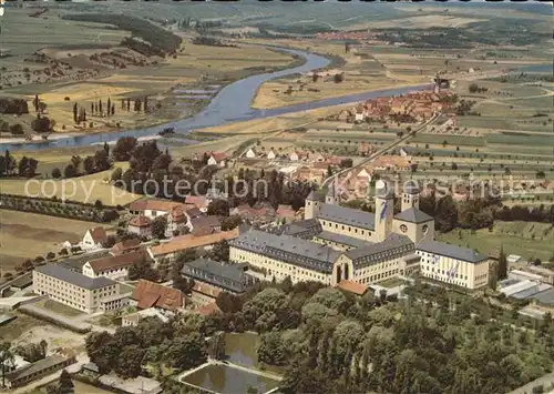 Muensterschwarzach Fliegeraufnahme Benediktiner Abtei Kat. Schwarzach a.Main