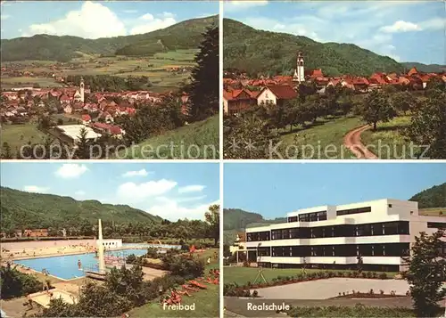 Kollnau Realschule Freibad Kat. Waldkirch