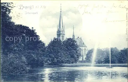 Leipzig Johannapark Teich Kat. Leipzig