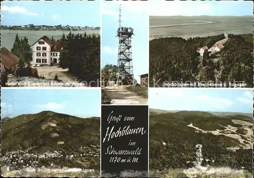 Hochblauen Hotel Restaurant mit Schweizer Alpen Kat. Badenweiler