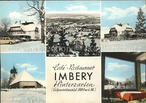 Hinterzarten Cafe Restaurant Imbery Ansichten im Schnee Kat. Hinterzarten
