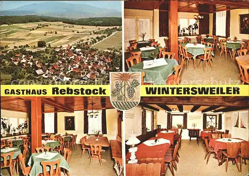 Wintersweiler Gasthaus Rebstock Wappen Fam. Mohme Kat. Efringen Kirchen