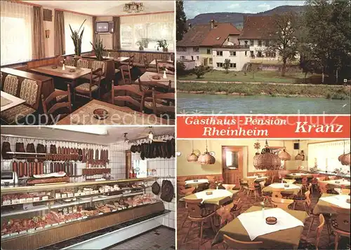 Rheinheim Gasthaus Pension Metzgerei Kranz Kat. Kuessaberg