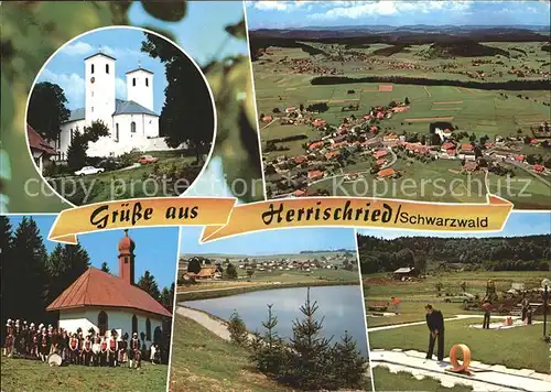 Herrischried Fliegeraufnahme Kirche Minigolf Kat. Herrischried