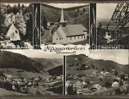 Muggenbrunn Schauinslandbahn Todtnauberger Wasserfall Kat. Todtnau