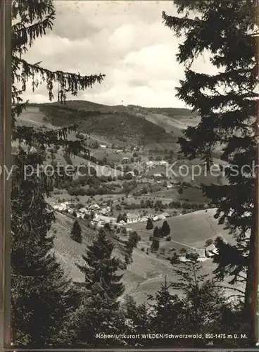 Wieden Schwarzwald Panorama Kat. Wieden