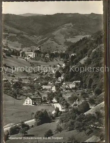 Muenstertal Schwarzwald Panorama St.Trudpert Kat. Muenstertal