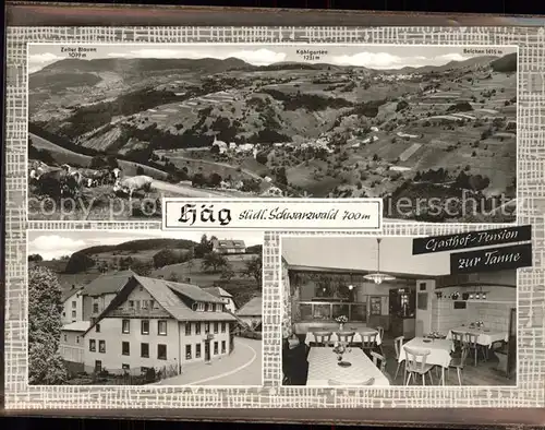 Haeg Ehrsberg Gasthaus Pension Zur Tanne Gerhard Philipp Kat. Haeg Ehrsberg