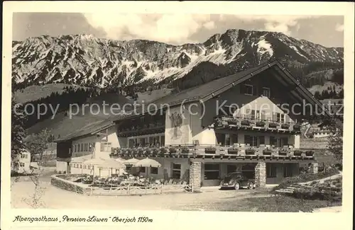 Oberjoch Alpengasthaus Pension Loewen Kat. Bad Hindelang