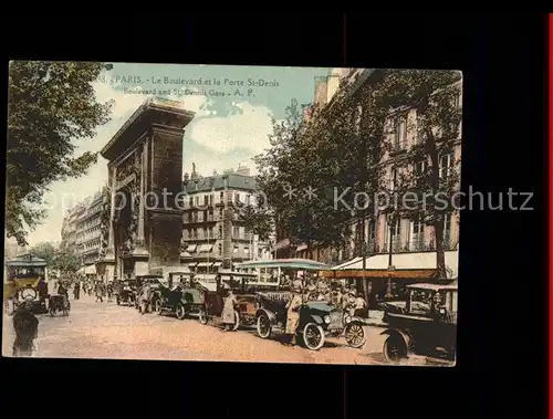 Paris Boulevard et la Porte Saint Denis Kat. Paris