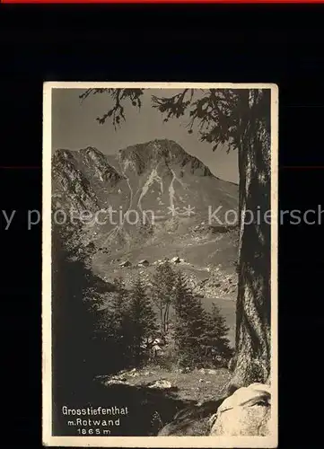 Neuhaus Schliersee Grosstiefenthal Alpe mit Rotwand Berghuette Mangfallgebirge Kat. Schliersee