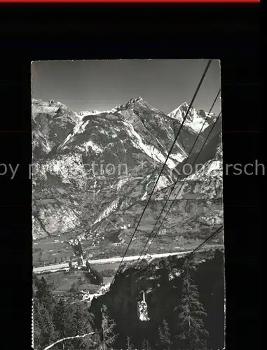 Raron VS Luftseilbahn Raron Unterbaech Rhonetal Bietschhorn Berner Alpen / Raron /Bz. Raron