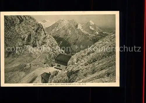 Garmisch Partenkirchen Meilerhuette Schutzhuette Alpenverein Wettersteingebirge Kat. Garmisch Partenkirchen