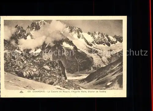 Chamonix Cabane du Requin Aiguille Verte Glacier de Talefre Schutzhaus Gletscher Montblanc Massiv Kat. Chamonix Mont Blanc