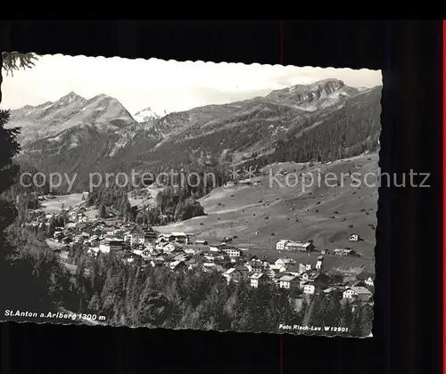 St Anton Arlberg Gesamtansicht mit Alpenpanorama Kat. St. Anton am Arlberg