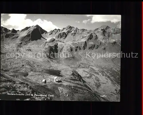 Kappl Niederelbehuette Schutzhuette Verwallgruppe Paznauntal Alpenpanorama Kat. Kappl