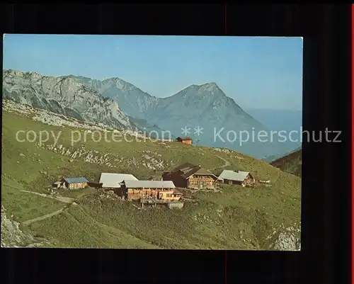 Kiental Bundalp Berghaus mit Niesenkette Berner Oberland Kat. Kiental