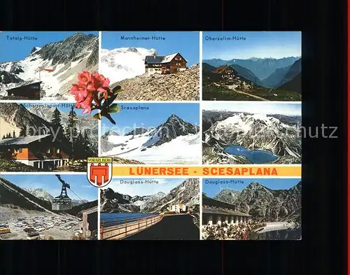 Brand Bludenz Schutzhuetten Vorarlberg Lunersee Scesaplana Alpenblume Kabinenbahn Kat. Bludenz