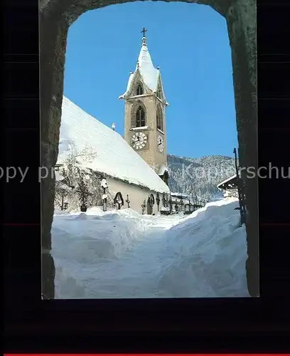 Serfaus Tirol Ortspartie an der Kirche Wintersportplatz Kat. Serfaus