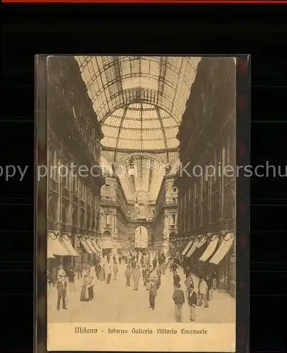 Milano Lombardia Interno Galleria Vittorio Emanuele Kat. Milano