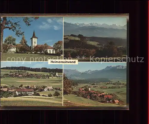 Heimenschwand Teilansichten Kirche Alpenpanorama Kat. Heimenschwand