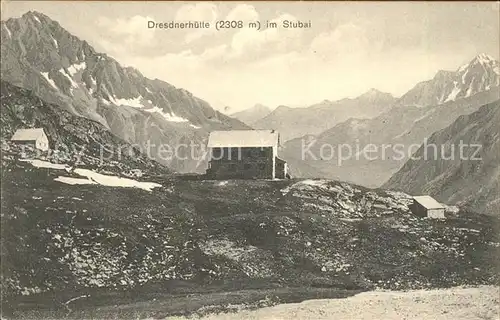 Dresdnerhuette Schutzhaus Berghuette Stubaier Alpen Kat. Neustift im Stubaital