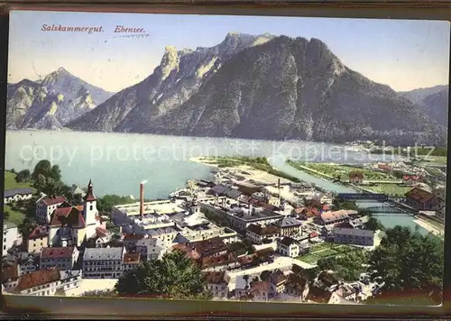 Ebensee Oberoesterreich Panorama mit Alpenblick Kat. Ebensee Salzkammergut