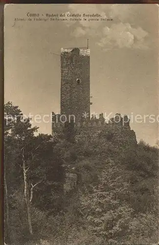 Como Lombardia Ruderi del Castello Baradello Kat. Como