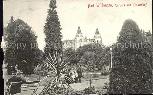 Bad Wildungen Curpark mit Fuerstenhof Kat. Bad Wildungen