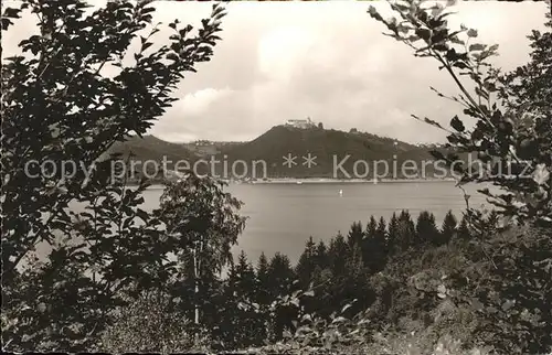 Edersee mit Blick auf Schloss Waldeck Kat. Edertal