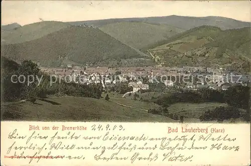 Bad Lauterberg Blick von der Bremerhoehe Kat. Bad Lauterberg im Harz