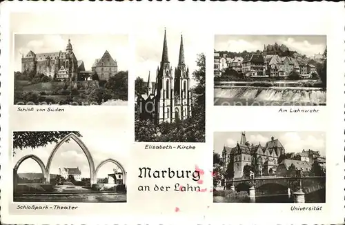 Marburg Lahn Am Lahnwehr u.Univeristaet
 Kat. Marburg