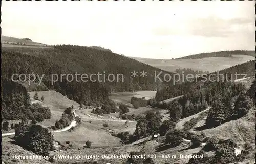 Usseln Blick ins Diemeltal (Stempel) Kat. Willingen (Upland)