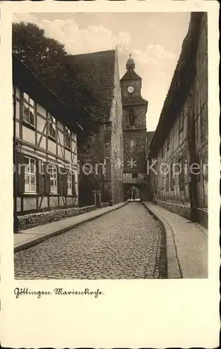 Goettingen Niedersachsen Strassenwinkel mit Marienkirche / Goettingen /Goettingen LKR