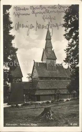 Hahnenklee Bockswiese Harz Nordische Kirche Kat. Goslar