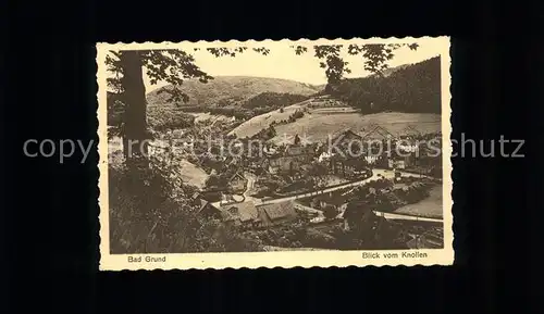 Bad Grund Harz Blick vom Knollen (Stempel) Kat. Bad Grund (Harz)