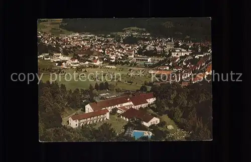 Gladenbach Luftaufnahme mit Haus Blankenstein im Vordergrund Kat. Gladenbach
