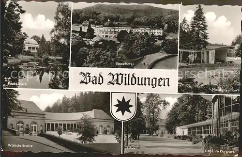 Bad Wildungen Wandelhalle u.Fackelteich Kat. Bad Wildungen