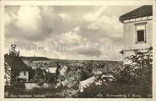 St Andreasberg Harz mit Blick gegen Jordanshoehe Kat. Sankt Andreasberg