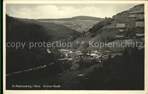 St Andreasberg Harz Blick zum Gruener Hirsch Kat. Sankt Andreasberg